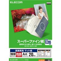 (まとめ) エレコム 高画質用スーパーファイン紙特厚 両面印刷対応 A4 EJK-SRTPA420 1冊(20枚)  【×10セット】