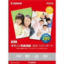 (まとめ) キヤノン 写真用紙・光沢 スタンダードSD-201L200 L判 0863C002 1冊(200枚)  【×10セット】