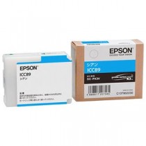 (まとめ) エプソン EPSON インクカートリッジ シアン ICC89 1個  【×10セット】