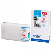 (まとめ) エプソン EPSON インクカートリッジ シアン Mサイズ ICC90M 1個  【×10セット】