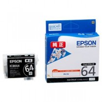 (まとめ) エプソン EPSON インクカートリッジ フォトブラック ICBK64 1個  【×10セット】