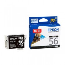 (まとめ) エプソン EPSON インクカートリッジ ブラック ICBK56 1個  【×10セット】