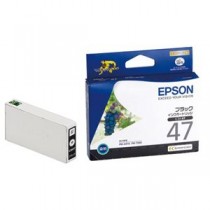 (まとめ) エプソン EPSON インクカートリッジ ブラック ICBK47 1個  【×10セット】