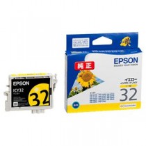 (まとめ) エプソン EPSON インクカートリッジ イエロー ICY32 1個  【×10セット】