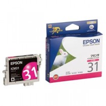 (まとめ) エプソン EPSON インクカートリッジ マゼンタ ICM31 1個  【×10セット】