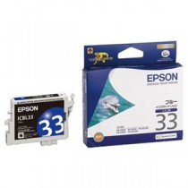 (まとめ) エプソン EPSON インクカートリッジ ブルー ICBL33 1個  【×10セット】