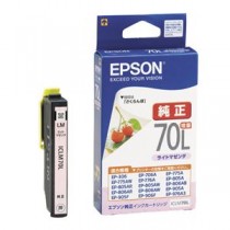 (まとめ) エプソン EPSON インクカートリッジ ライトマゼンタ 増量 ICLM70L 1個  【×10セット】