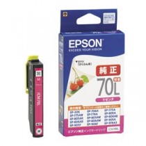 (まとめ) エプソン EPSON インクカートリッジ マゼンタ 増量タイプ ICM70L 1個  【×10セット】