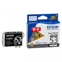 (まとめ) エプソン EPSON インクカートリッジ マットブラック ICMB53 1個  【×10セット】