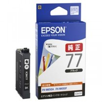(まとめ) エプソン インクカートリッジ ブラックICBK77 1個  【×10セット】