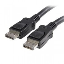 (まとめ) StarTechラッチ付きDisplayPort1.2 ディスプレイポートモニターケーブル 2m 4K オス/オス ブラック DISPL2M1本 【×10セット】