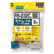 (まとめ) サンワサプライ RS-232Cケーブルモデム・TA用 (D-Sub9pin)メス-(25pin)オス 2.0m KR-MD2 1本 【×10セット】