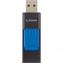 (まとめ) RiDATA ラベル付USBメモリー32GB ブラック/ブルー RDA-ID50U032GBK/BL 1個 【×10セット】