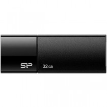 (まとめ) シリコンパワーUSB2.0フラッシュメモリ Ultima U05 32GB ブラック SP032GBUF2U05V1K 1個 【×10セット】
