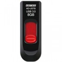 (まとめ) アドテック USB3.0スライド式フラッシュメモリ 8GB ブラック&レッド AD-USTB8G-U3R 1個 【×10セット】