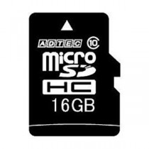 (まとめ) アドテック microSDHC 16GBClass10 SD変換アダプター付 AD-MRHAM16G/10R 1枚 【×10セット】
