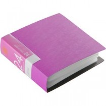 (まとめ) バッファローCD&DVDファイルケース ブックタイプ 24枚収納 ピンク BSCD01F24PK 1個 【×30セット】