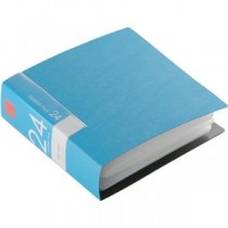 (まとめ) バッファローCD&DVDファイルケース ブックタイプ 24枚収納 ブルー BSCD01F24BL 1個 【×30セット】