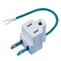 (まとめ) サンワサプライ 3P-2P変換アダプタ3P・1個口 TAP-AD3LT 1個 【×30セット】