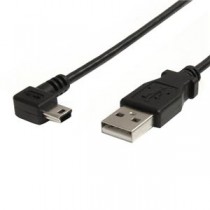 (まとめ) StarTech ミニUSB変換ケーブルminiUSB右向きL型 91cm USB A(オス)-USB mini-B(オス) ブラック USB2HABM3RA1本 【×30セット】
