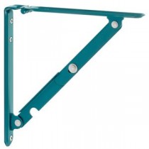 棚受け金具/ブラケット 【S #04 グリーン】 1組/2本入 スチール製 折りたたみ 『Folding bracket』 〔業務用 建材 建築金物〕