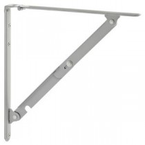 棚受け金具/ブラケット 【L #05 グレー】 1組/2本入 スチール製 折りたたみ 『Folding bracket』 〔業務用 建材 建築金物〕