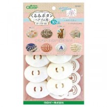 （まとめ）くるみボタン ヘアゴム用 オーバル45【×30セット】