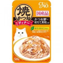 〔まとめ〕 キャットフード ペットフード CIAO 焼かつおディナー かつお節・ほたて貝柱入り 50g 96セット 猫用品 ペット用品【代引不可】
