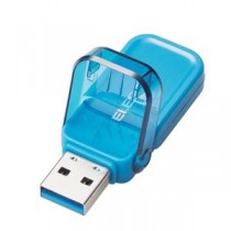 エレコム USBメモリー USB3.1（Gen1）対応 フリップキャップ式 64GB ブルー MF-FCU3064GBU