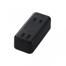 エレコム USBタップ USBメス×2 AC×2 直挿し ケーブル無 2.4A ブラック MOT-U07-22BK