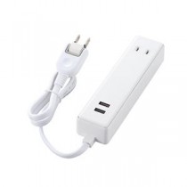 エレコム USBタップ USBメス×2 AC×2 ケーブル60cm 2.4A ホワイト MOT-U09-2206WH