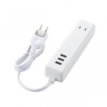 エレコム USBタップ USBメス×3 AC×2 ケーブル60cm 3.4A ホワイト MOT-U10-2306WH