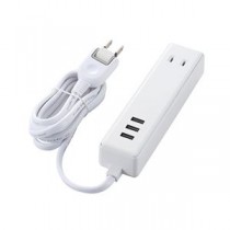 エレコム USBタップ USBメス×3 AC×2 ケーブル1.5m 3.4A ホワイト MOT-U10-2315WH