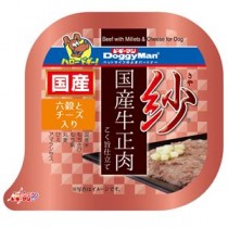 〔まとめ〕 ドッグフード ペットフード 紗 国産牛正肉 六穀とチーズ入り 100g 48セット 日本製 ドックフード ペット用品【代引不可】