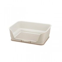 （まとめ）お掃除簡単ステップ壁付トイレ レギュラー アイボリー (ペット用品) (×2セット）