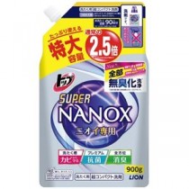 （まとめ）ライオン トップSUPER NANOX ニオイ専用900g 詰替（×10セット）