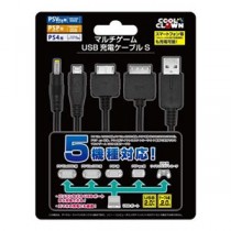 【訳あり・在庫処分】(まとめ)コロンバスサークル マルチゲームUSB充電ケーブルS(PSVita/PSP/PS4/他用) CC-MGUS-BK【×3セット】