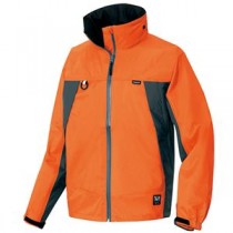 アイトス 全天候型ジャケット3層ミニリップ オレンジ×チャコール Lサイズ AZ-56301-063-L 1着