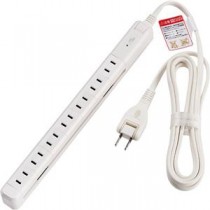（まとめ）ELPA 耐雷 スリム回転タップ 7個口ホワイト 2m WBS-SL702SB（W）1個【×2セット】