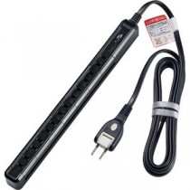 （まとめ）ELPA 耐雷 スリム回転タップ 7個口 ブラック 2m WBS-SL702SB（BK）1個【×2セット】
