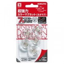 （まとめ）コクヨ 超強力カラーマグネット＜ネオマグ＞ φ25×7mm 透明 マク-1025NT 1セット（50個：5個×10パック）【×2セット】