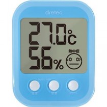 （まとめ）ドリテック デジタル温湿度計オプシスプラス ブルー O-251BL 1個【×2セット】