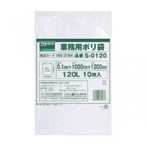 （まとめ）TRUSCO 業務用ポリ袋 0.1×120L S0120 1パック（10枚）【×2セット】