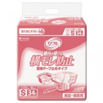 （まとめ）リブドゥコーポレーション リフレ簡単テープ止めタイプ 横モレ防止 S 1パック（34枚）【×2セット】