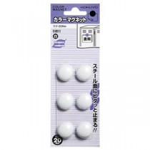 （まとめ）コクヨ カラーマグネットφ20×5.5mm 白 マク-20NW 1セット（60個：6個×10パック）【×5セット】