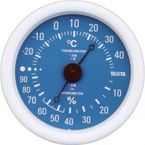 （まとめ）タニタ アナログ温湿度計 ブルーTT-515-BL 1個【×5セット】