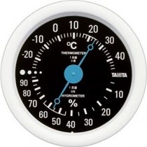 （まとめ）タニタ アナログ温湿度計 ブラックTT-515-BK 1個【×5セット】