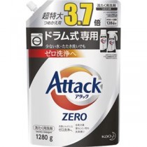 （まとめ）花王 アタックZERO ドラム式専用つめかえ用 超特大 1280g 1個【×5セット】