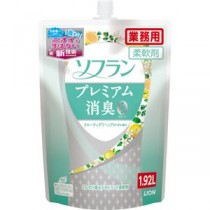 （まとめ）ライオン ソフラン プレミアム消臭フルーティーグリーンアロマの香り 業務用 1.92L 1個【×5セット】