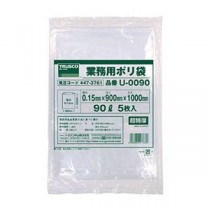 （まとめ）TRUSCO業務用ポリ袋 0.15×90L U-0090 1パック（5枚）【×5セット】